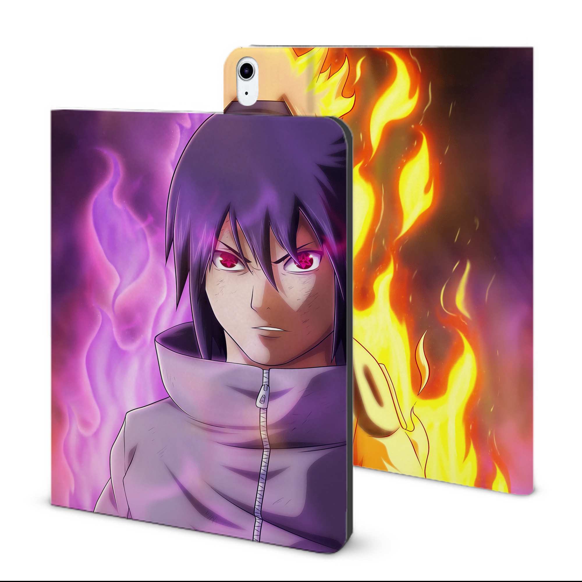 （画像用） NARUTO -ナルト- NARUTO -ナルト- 疾風伝 IPad ケース ブック型 PUレザー TPU 耐衝撃 軽量 薄型 ペン収納なし 全面保護 IPad 各モデル対応